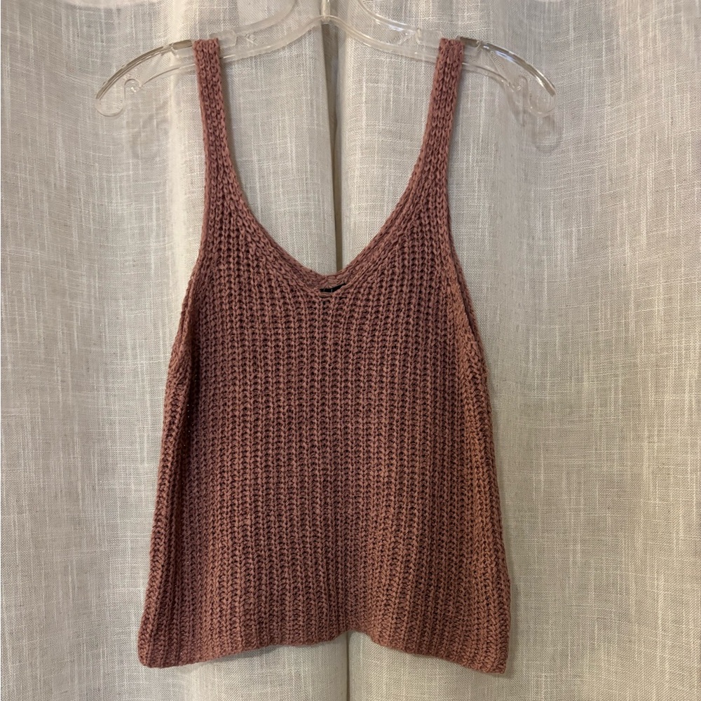 moon & madison Mauve Knit Tank Top